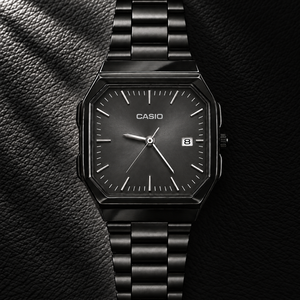 ONYX Anthracite — cuir charbon et lumiere contrastee